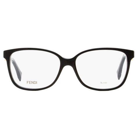 occhiali fendi vista ff 0232|women's rectangular eyeglasses ff0232 807 black/gold 53mm.